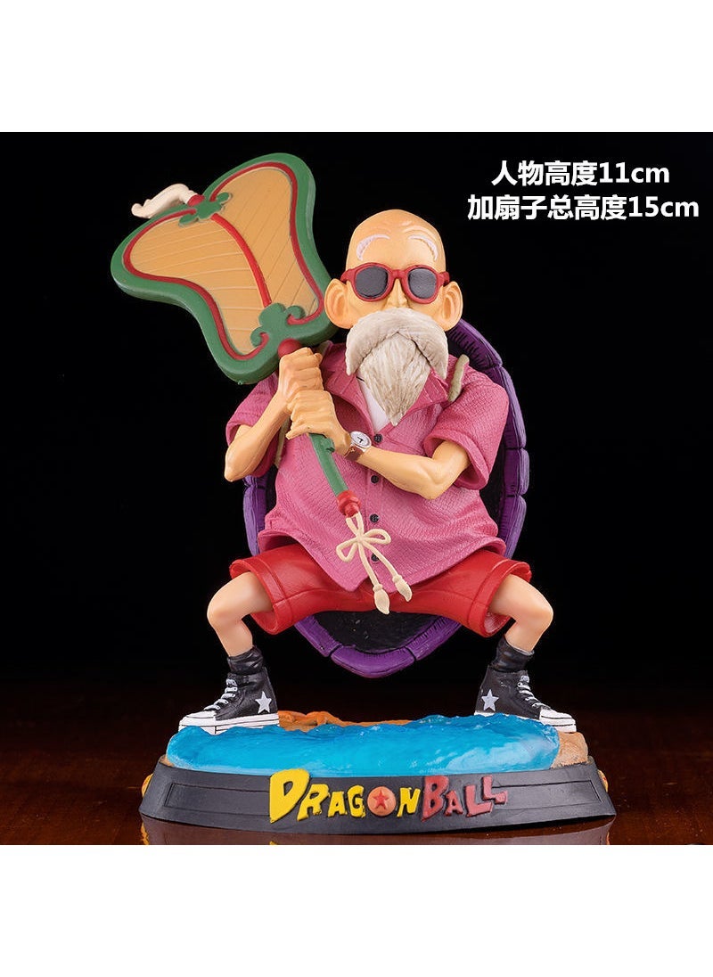 Dragon Ball hand-made Fairy Roshi trend tide clothing Tide brand wholesale a generation of model toys animation dolls dolls 3 generations of Roshi people 15cm