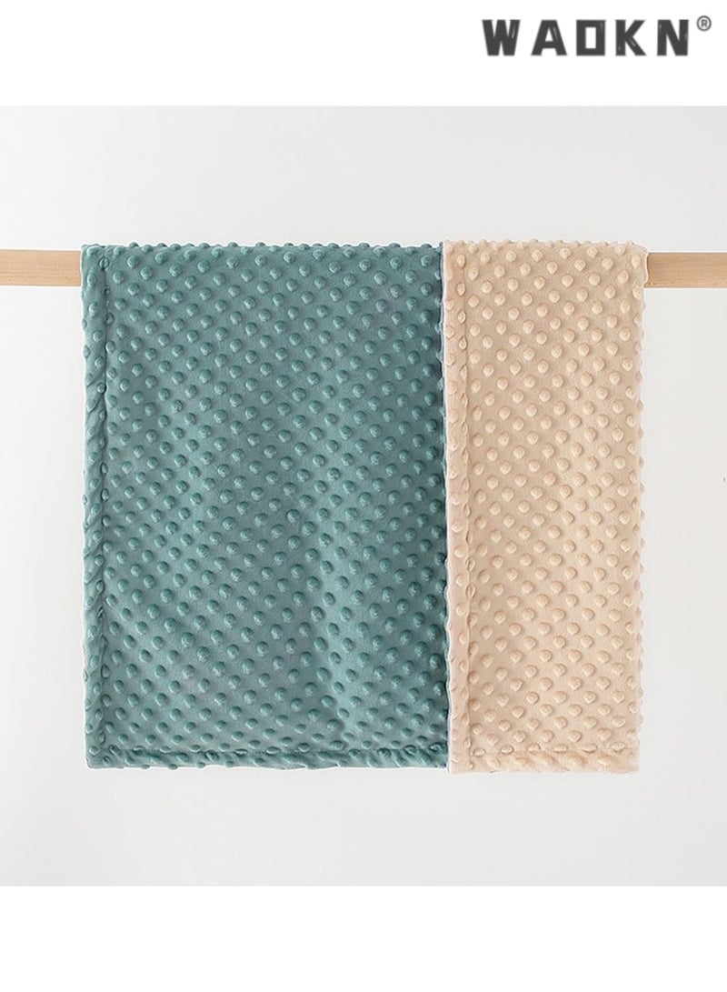 WAOKN Baby Blanket for Boys Girls, Soft Warm Plush Minky Baby Blanket with Dotted Backing, Newborn Double Layer Receiving Blanket for Stroller Crib - Image 3