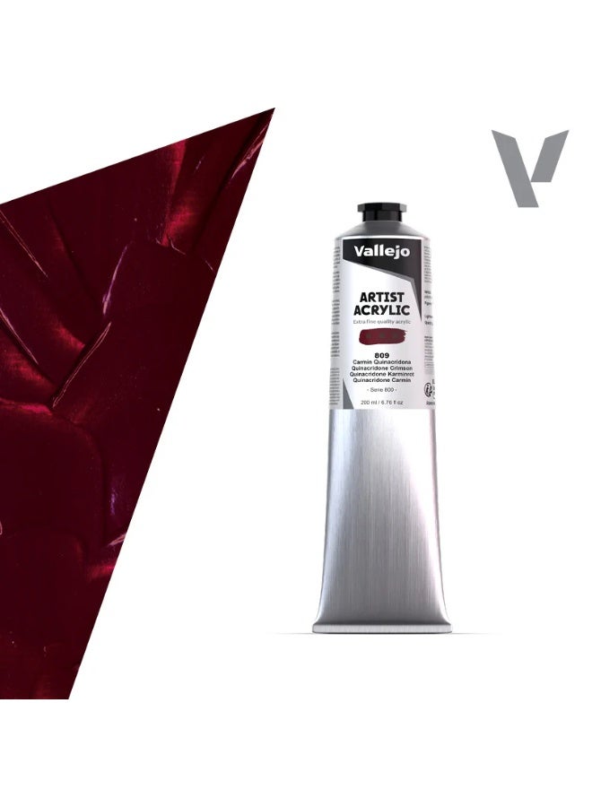 ألوان أكريليك فنية - قرمزي كويناكردون، ألوان أكريليك احترافية عالية الصبغة، ٢٠٠ مل