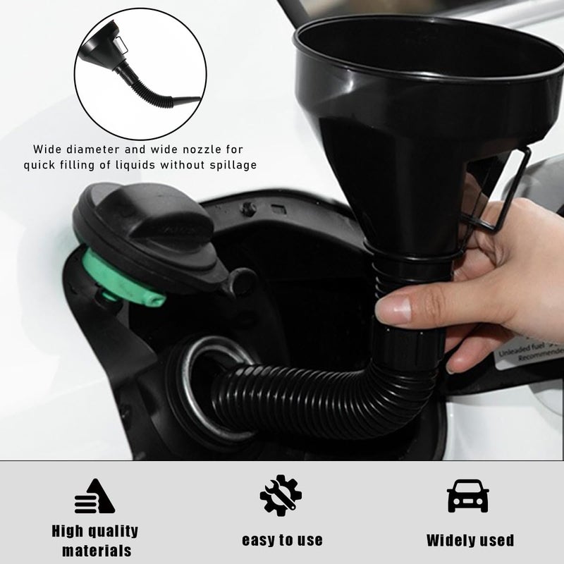 Suvnie Wide Mouth Oil Funnel with Flexible Extension - Image 3