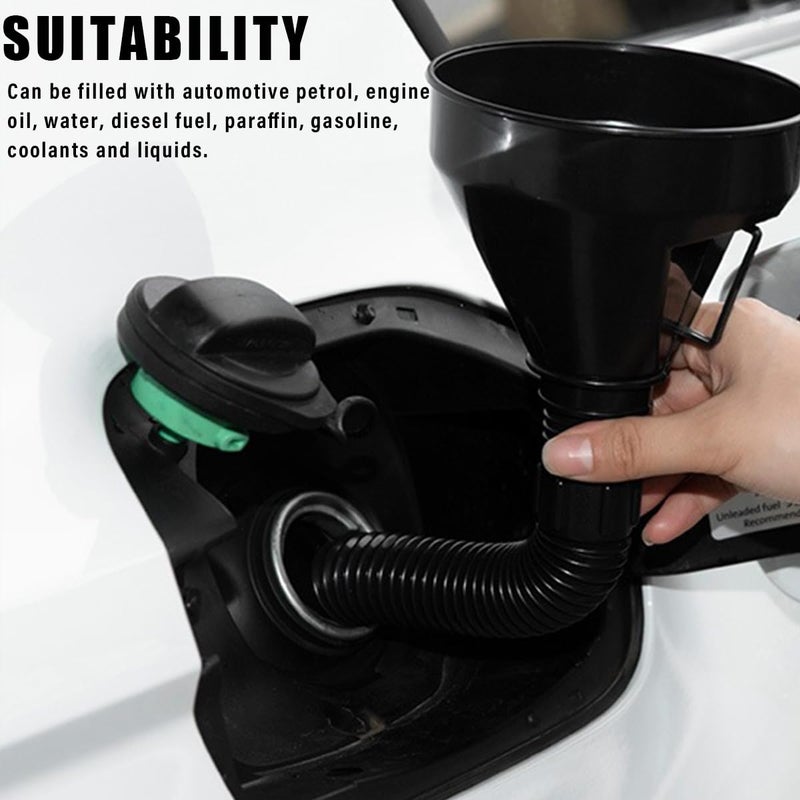 Suvnie Wide Mouth Oil Funnel with Flexible Extension - Image 5