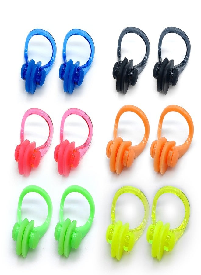 Zooshine 12 Pcs Silicone Swim Nose Clips for Adults Kids 7+,Non-Slip Waterproof Nose Plugs for Pool Swimming Water Sports,Keep Water Out of Nose - Image 1