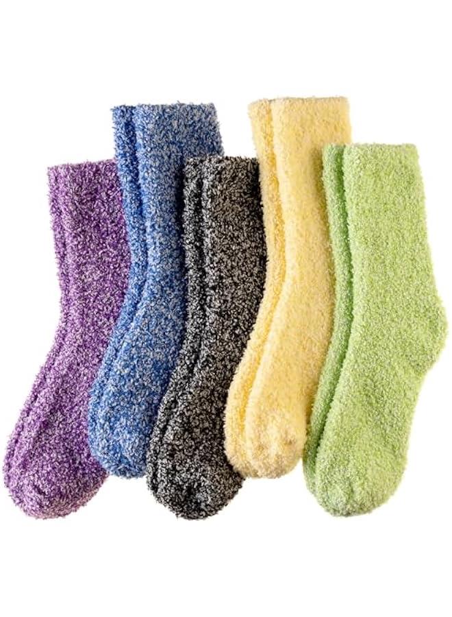 Womens Fuzzy Socks Soft Warm Fluffy Socks Winter Sleep Thermal Plush Casual Cozy Home Socks - Image 1