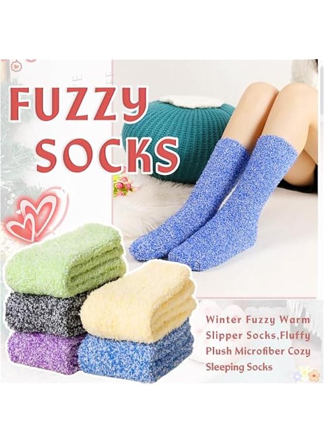 Womens Fuzzy Socks Soft Warm Fluffy Socks Winter Sleep Thermal Plush Casual Cozy Home Socks - Image 2