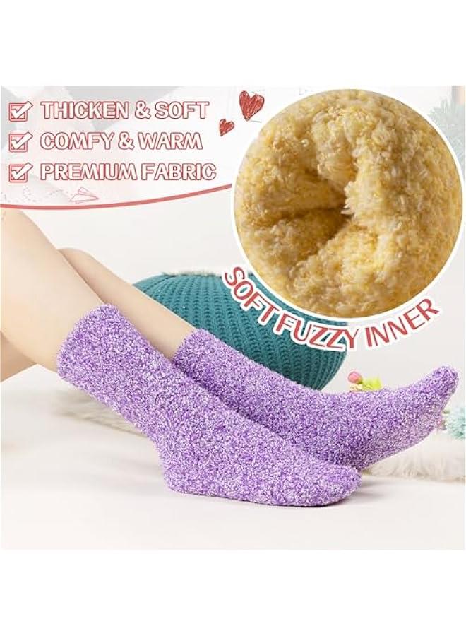 Womens Fuzzy Socks Soft Warm Fluffy Socks Winter Sleep Thermal Plush Casual Cozy Home Socks - Image 3