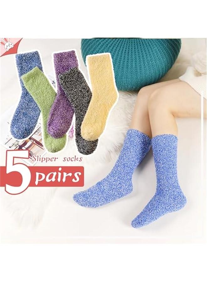 Womens Fuzzy Socks Soft Warm Fluffy Socks Winter Sleep Thermal Plush Casual Cozy Home Socks - Image 4