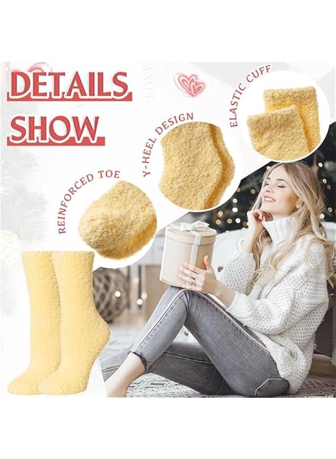 Womens Fuzzy Socks Soft Warm Fluffy Socks Winter Sleep Thermal Plush Casual Cozy Home Socks - Image 5