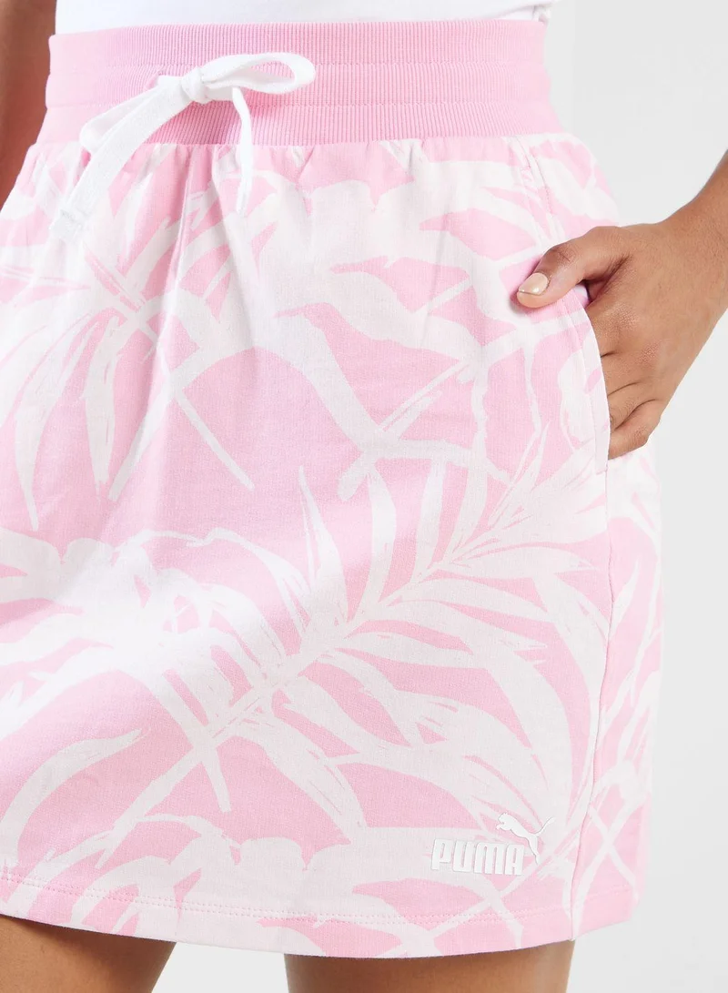 PUMA  Essential Palm Resort All Over Printed Skirt for Women | Best Price UAE