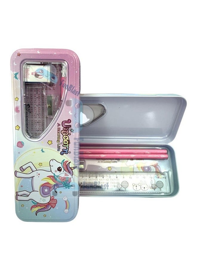 FunBlast Unicorn Pencil Box For Kids Stationary Pencil Case For Girls Metal Pen And Pencil Box For Girls Stationary Pencil Organizer Set For Girls/Birthday Gift/Return Gift (Multicolor)  - Image 5