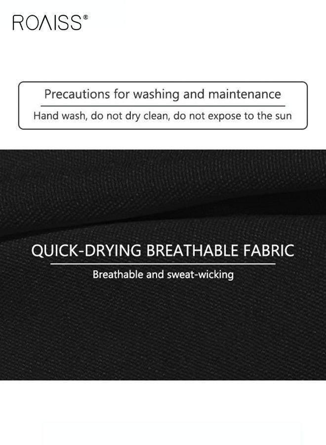 roaiss Men's Functional Sports Fitness Pants Made with Skin-Friendly, Breathable Wear-Resistant and Quick-Drying Fabric Comfortable Loose Fit, Designed for Optimal Performance During Training and Various Workouts Black - Image 5