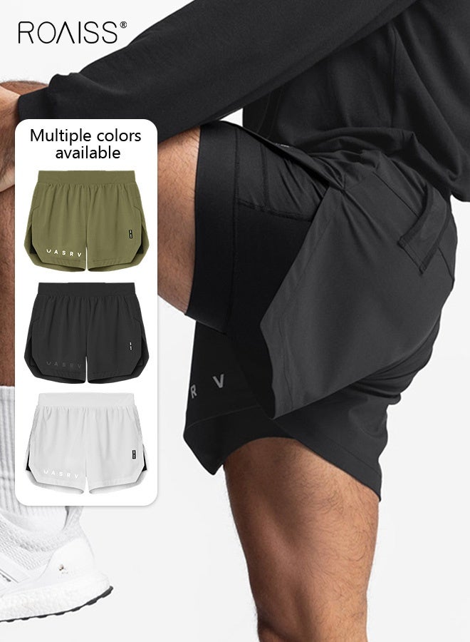 roaiss Men's Functional Sports Fitness Pants Made with Skin-Friendly, Breathable Wear-Resistant and Quick-Drying Fabric Comfortable Loose Fit, Designed for Optimal Performance During Training and Various Workouts Black - Image 2