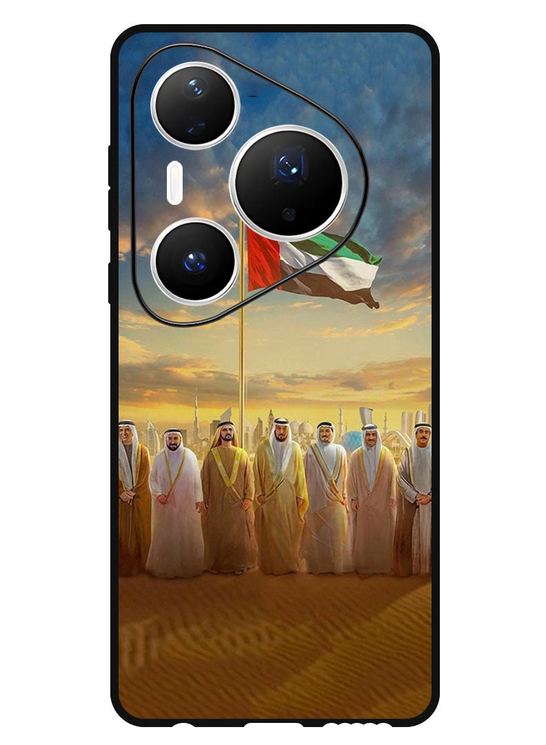 Theodor Case Compatible with Huawei Pura 80 Pro Plus 6.8 Inch Protection Shockproof Bumper Cover Uae Flag Uae Rulers - Image 1
