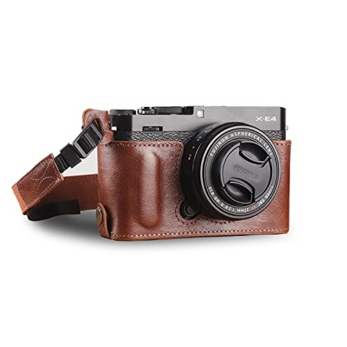 MegaGear Ever Ready Genuine Leather Camera Half Case Compatible with Fujifilm X Series XE4BrownMG1982 - Image 1