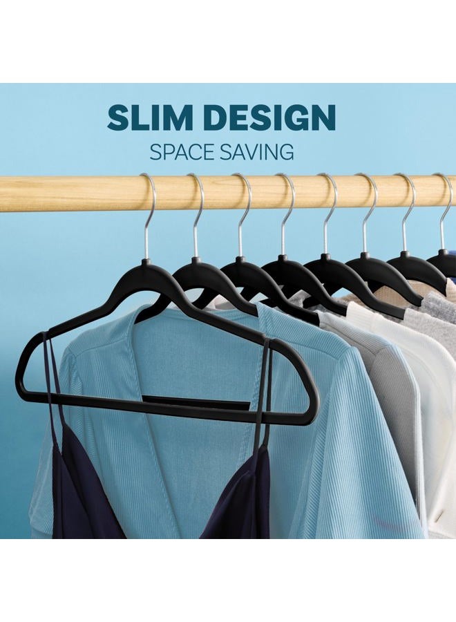 DEILSY Clothes Hangers Plastic Hangers - Durable Non-Velvet Plastic Hangers - Slim Hangers, Classic Shirt and Pant Hangers Black Plastic Hangers for Everyday Use Plastic Hangers 20 Pack - Image 5