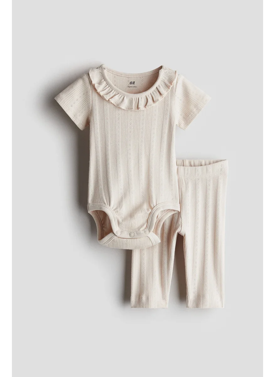H&M 2-Piece Pointelle Cotton Set