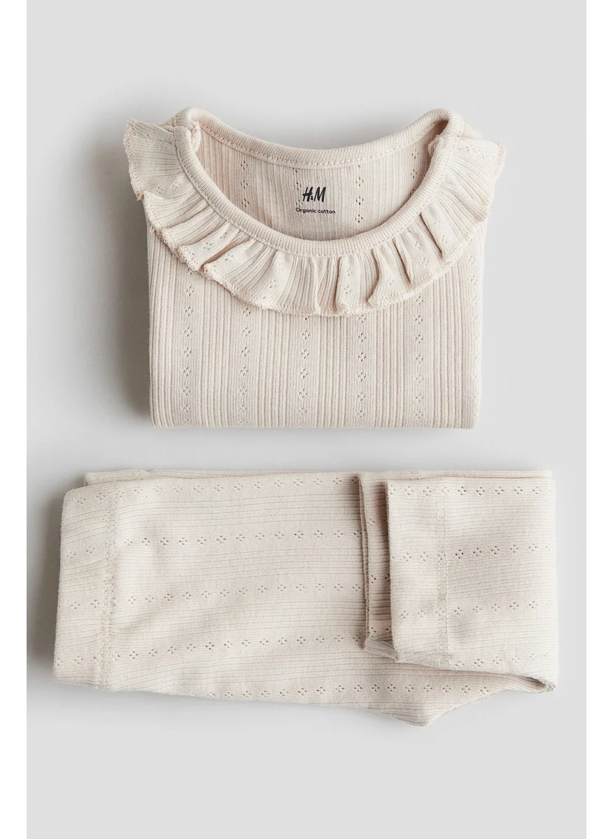 H&M 2-Piece Pointelle Cotton Set