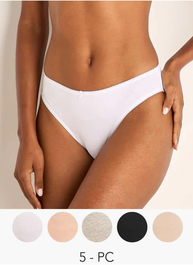 Splash FAV Set of 5 - Laced Bikini Briefs with Elasticated Waistband