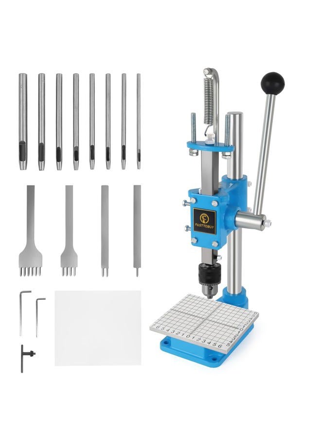 FASTTOBUY Leather Hole Puncher Hand Punching Machine Manual Press Puncher Punch Tools for DIY Leather Craft Punching Holes - Image 1