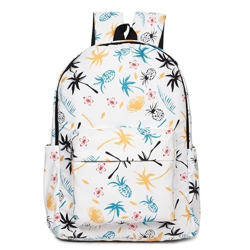 MELVIS 20L Backpack School Bag For Travel With Bottle Compartment | Trendy Water Resistant High Storage Bag For Men & Women | Boys & Girls Laptop Printed Backpack For College Gift (Coconut Tree) - Image 1