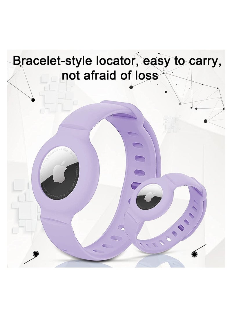 Luckam Watch Wristbands for Airtag Soft Silicone Bracelet for Kids Lightweight Waterproof Watch Strap Compatible with Apple Airtag for Children and Old Man 2 Pcs - Image 2