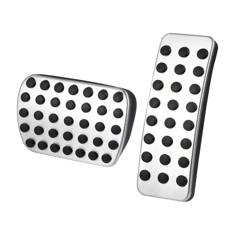 X AUTOHAUX X AUTOHAUX 2pcs Gas and Brake Pedals Pads Cover Anti-Slip for Mercedes-Benz GLE GLS ML GL 350 2013-2019 Stainless Steel Car Pedals Accessories No Drill - Image 1