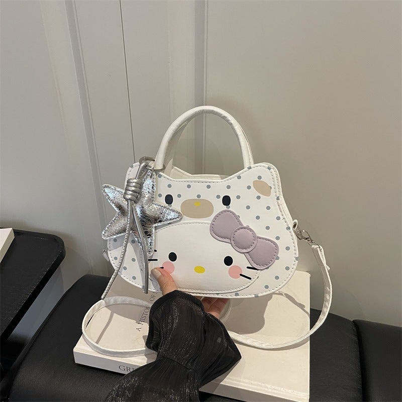Cute Cat Polka Dot Handbag for Women - Image 4