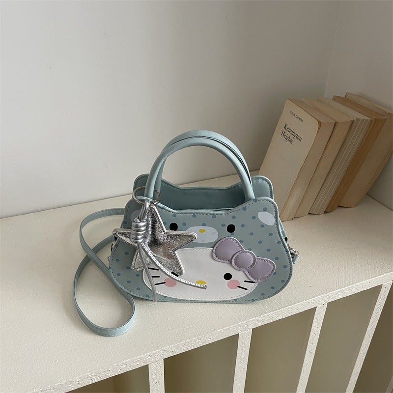 Cute Cat Polka Dot Handbag for Women - Image 5