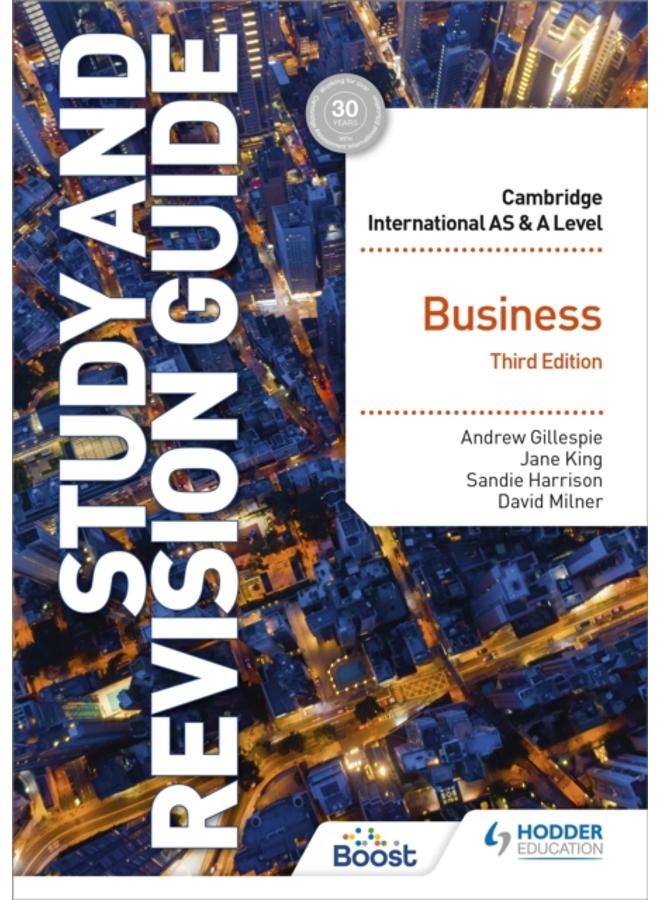Cambridge International AS/A Level Business Study and Revision Guide Third Edition 