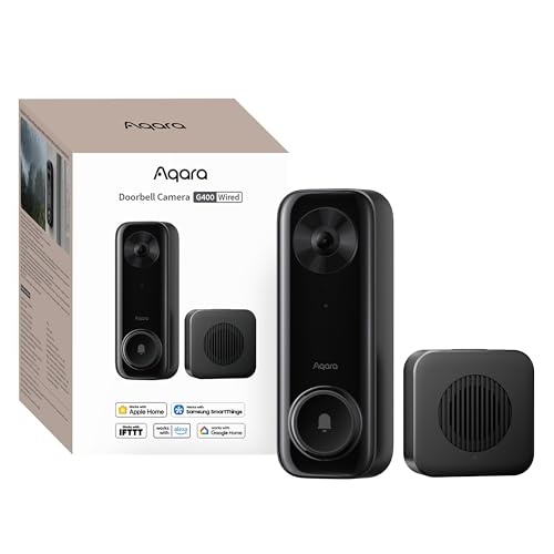 Aqara Doorbell Camera G400 with Chime WiredPoE HomeKit Secure Video 2K HD Headtotoe View 2Way Audio 245GHz WiFi 6 Supports AlexaGoogleSmartThings Local Detection 247 Recording IP65 - Image 1