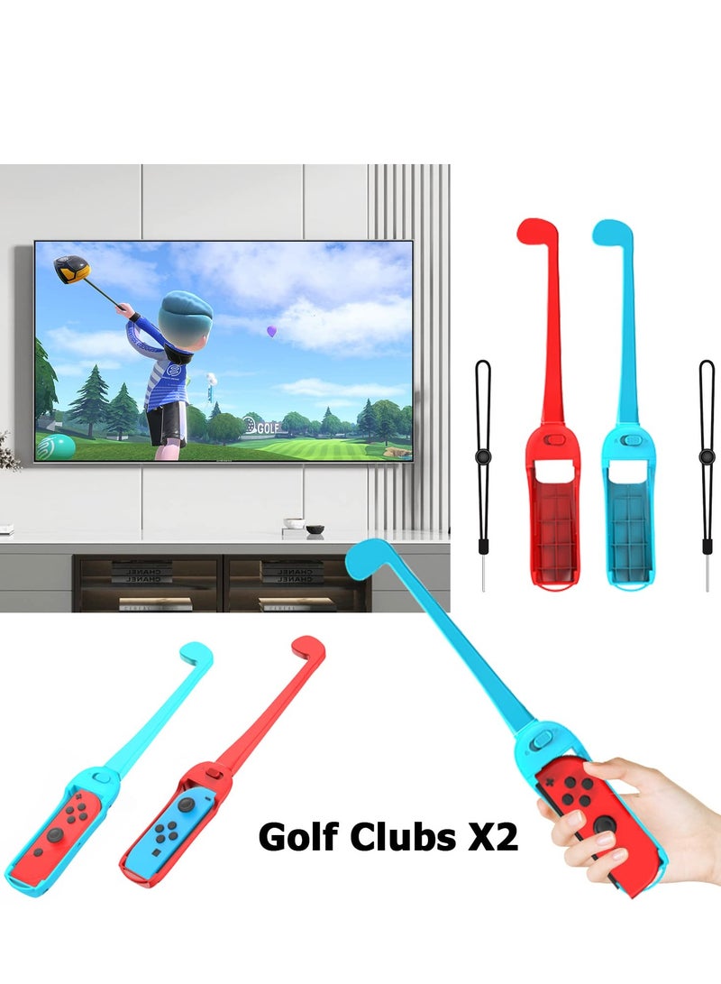 SOLARAE 12-in-1 Nintendo Switch Sports Accessories Bundle - Family Kit with Tennis Racket, Racing Wheel, Golf Club, Fishing Rod, Drumsticks, and More for Enhanced Gaming Experience. - Image 5