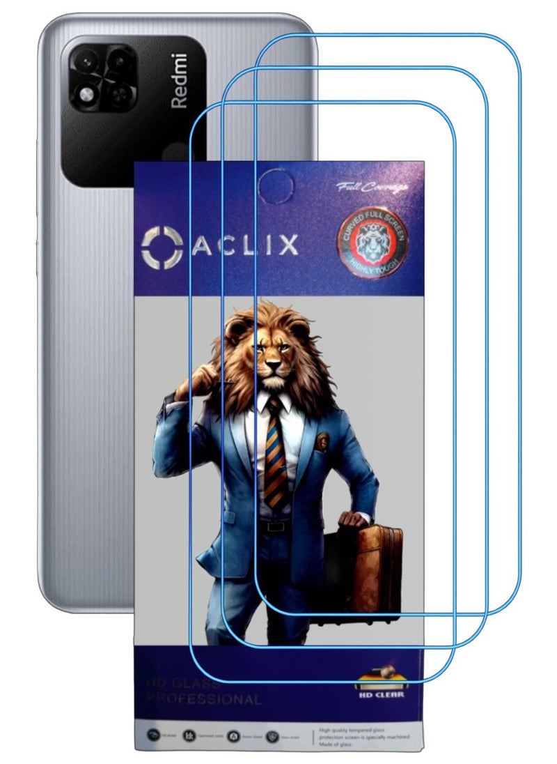 ACLIX 3 Pieces Antistatic ESD Dustproof Premium Quality High Definition Clear Tempered Glass Screen Protector Designed For Xiaomi Redmi 10A - Image 1