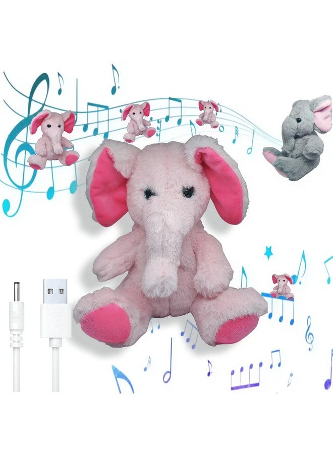 Ayla World Fuzzy Jumper Talking, Hopping, Musical Pink Elephant Toy For Kids 1+ Years, Rechargeable Via Usb Cable  - Image 1