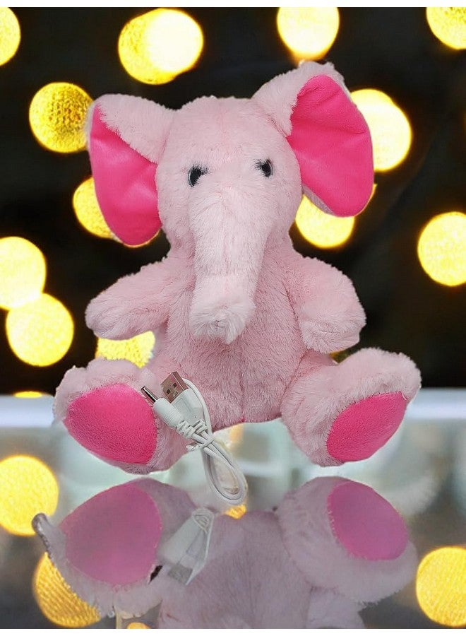 Ayla World Fuzzy Jumper Talking, Hopping, Musical Pink Elephant Toy For Kids 1+ Years, Rechargeable Via Usb Cable  - Image 2
