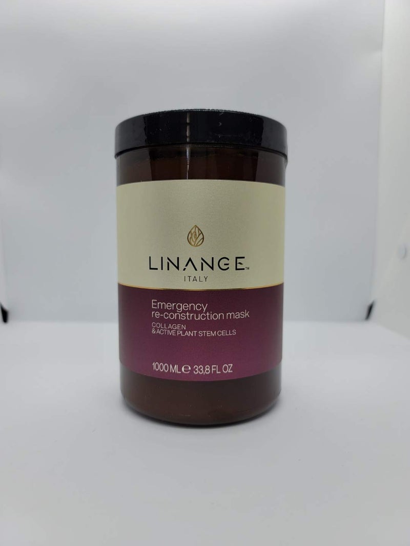 Linange Spa Emergency Collagen Mask 1000ml Strengthening Hydrating Nourishing Hair Care Product Hair Mask wProteins for Men and Women for Thin Dry Damaged Treated Hair