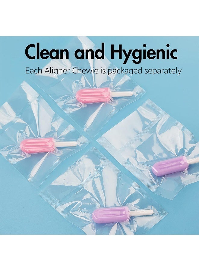 rocooart 4 Pcs Aligner Chewies for Invisalign, Colorful Popsicle Silicone Chewies with Grip Handles for Aligner Chompers Aligner Trays Seaters - Image 5