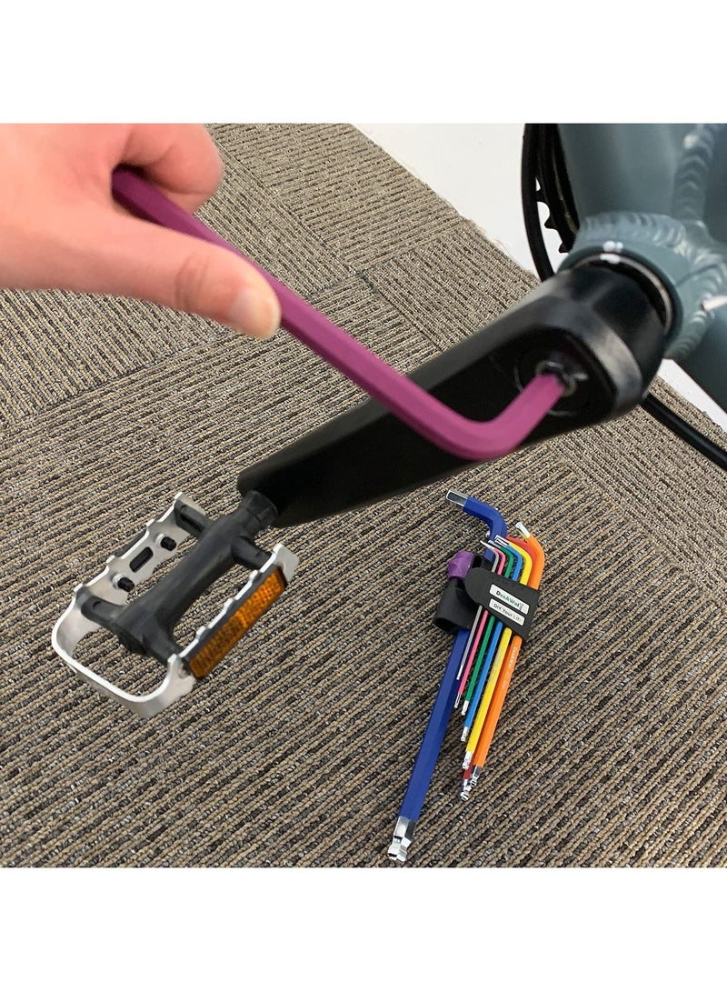 KASTWAVE Metric Long Arm Hexagon Wrench Tools Set with Ball End, Alloy Steel L-Keys Wrenches for Bike and Motorcycle Maintenance 9Pieces 1.5-10 mm - Image 2