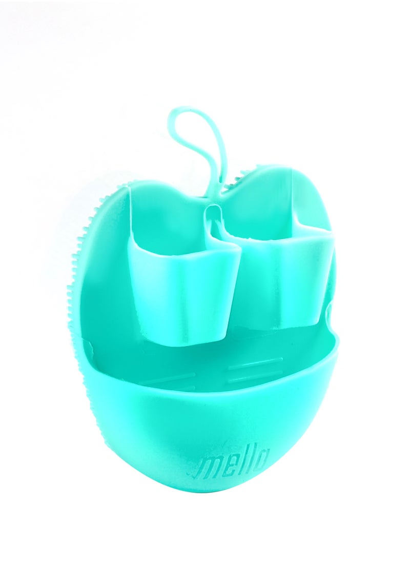 mella - Small silicone facial cleansing brush- Green - Image 1