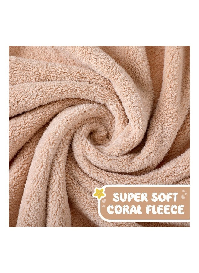 Generic 3PCS HoodedA Towel Set for Newborn Boys and Girls, Soft Terry Baby Hooded Bath Wrap Baby Bathing Towel and Washcloths Kit Baby Hooded Bath Wrap Set for Baby Supplies (Elephant, Bear, Deer)  - Image 3