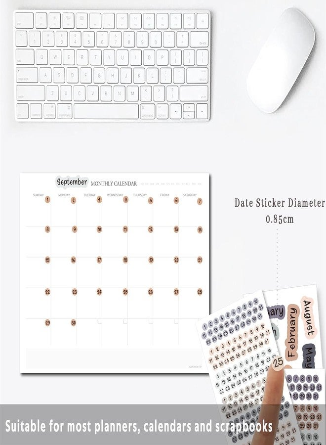 CDXHOME Date Dots 12 Months, Small Number Stickers,3PACK Months Stickers for Planners, Morandi Color System - Perfect for Planners and Journals - Image 5