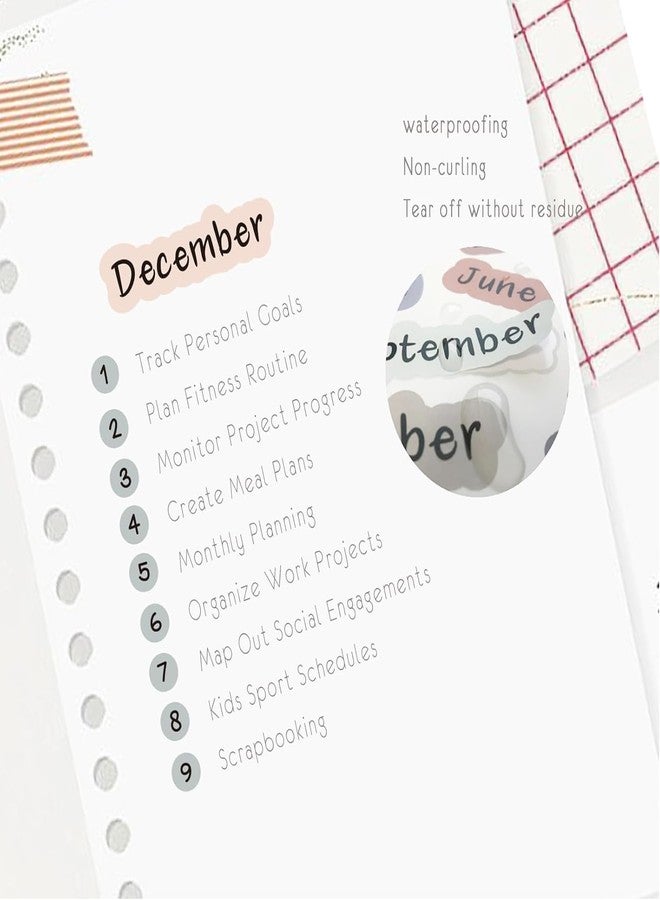 CDXHOME Date Dots 12 Months, Small Number Stickers,3PACK Months Stickers for Planners, Morandi Color System - Perfect for Planners and Journals - Image 4