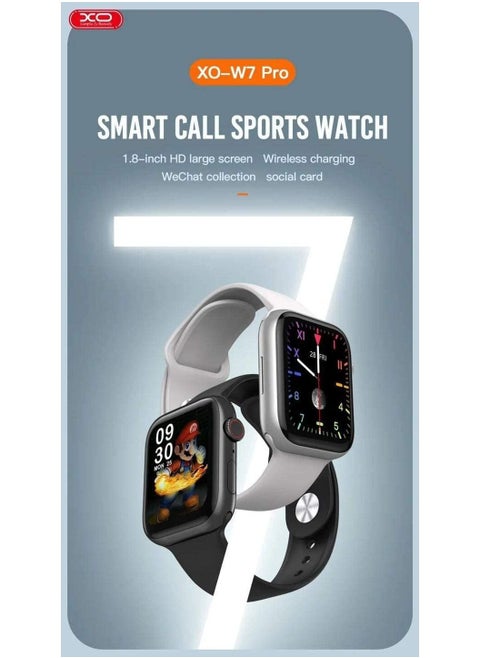 XO W7 PRO SMARTWATCH, BUILT-IN SMART G Sensor,HEART RATE SENSOR IP67 WATERPROOF COMPATIBLE WITH Android & IOS (Black)