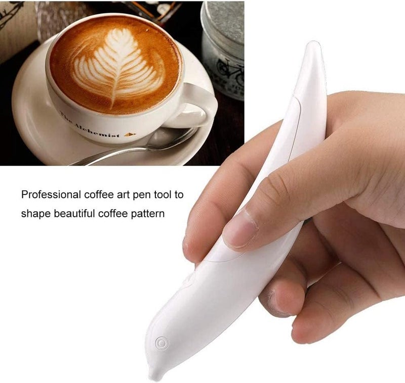 Electric Coffee Pull Pen Cream Decorating Tools Baking Carving Pen White - Image 4