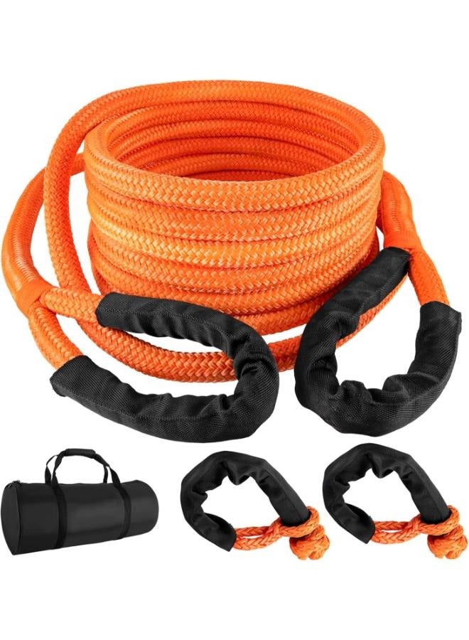 جويبا حبل سحب للانتعاش الحركي مع حقيبة حمل، حزام سحب للطرق الوعرة عالي التحمل لـ UTV، ATV، الشاحنة، السيارة، الجيب، الجرار، ملحقات الطرق الوعرة الحجم: 20T القطر: 25 مم طول 9 متر - Image 1