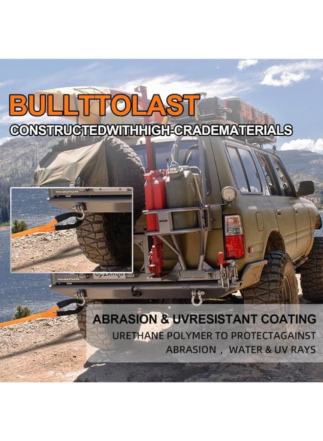 جويبا حبل سحب للانتعاش الحركي مع حقيبة حمل، حزام سحب للطرق الوعرة عالي التحمل لـ UTV، ATV، الشاحنة، السيارة، الجيب، الجرار، ملحقات الطرق الوعرة الحجم: 20T القطر: 25 مم طول 9 متر - Image 2