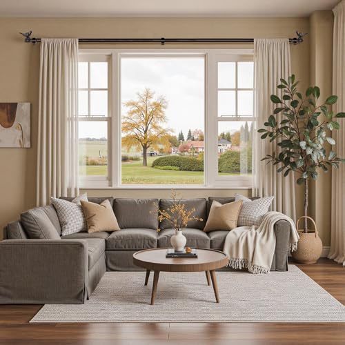 KVEEO Curtain Rods for Window 18 to 45 Inches Vintage Bronze Curtain Rod with Bird Finials Adjustable Drapery Rod Heavy Duty Curtains Rods for Living Room Kitchen Window - Image 5