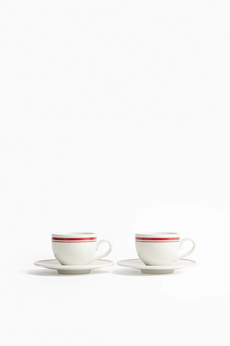 H&M 2-pack espresso cup and saucer
