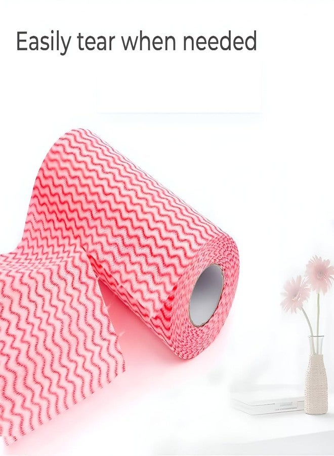 DOMICA Reusable Cleaning Wipe, Household &Kitchen Towels,Disposable Cleaning Cloth, Dish Cloth Dish Towels Dish Rags Reusable Kitchen Paper Towels, Wash Towels, Pack of 2 Rolls of Approx 80 Sheets - Image 3