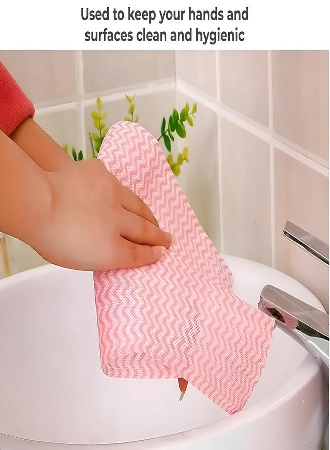 DOMICA Reusable Cleaning Wipe, Household &Kitchen Towels,Disposable Cleaning Cloth, Dish Cloth Dish Towels Dish Rags Reusable Kitchen Paper Towels, Wash Towels, Pack of 2 Rolls of Approx 80 Sheets - Image 4