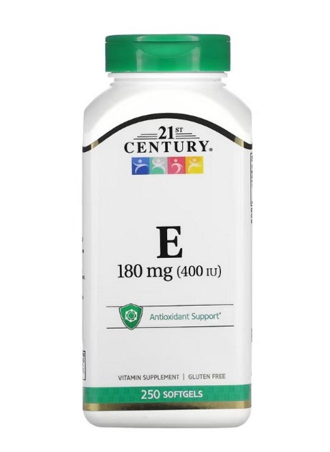 21st CENTURY - Vitamin E 180 mg 400 IU 250 Softgels - Image 1