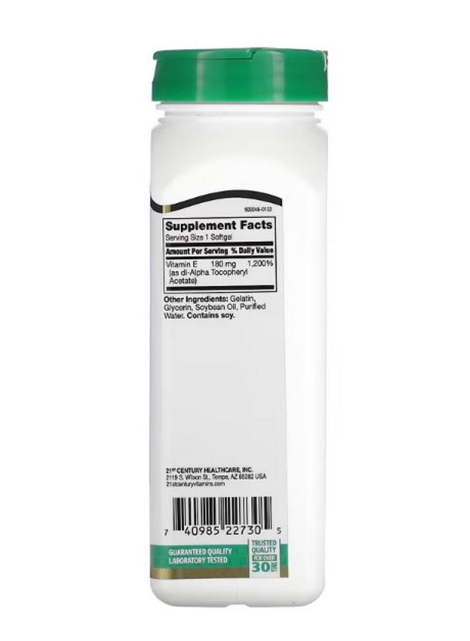 21st CENTURY - Vitamin E 180 mg 400 IU 250 Softgels - Image 1